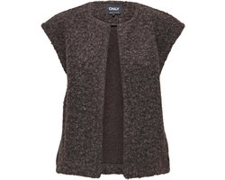 Only Gilet Onlmila Life Waistcoat Cs Otw 15361902 Seal Brown/melange Dames Maat - L