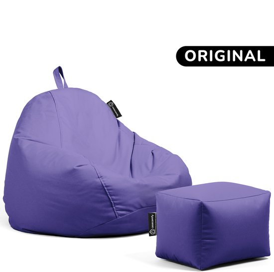 Casacomfy – Pear Original – Zitzak met Voetenbankje – Paars – Waterbestendig