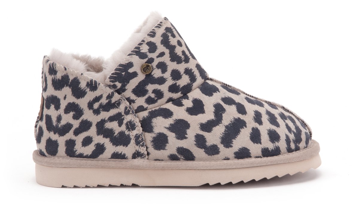 Warmbat Willow Print Panther Dames Sloffen Taupe