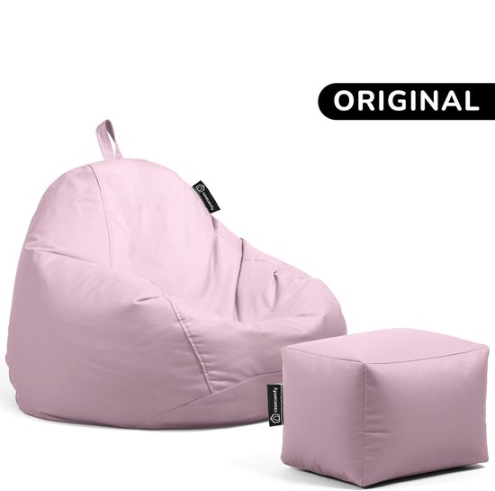 Casacomfy – Pear Original – Zitzak met Voetenbankje – Lichtroze – Waterbestendig