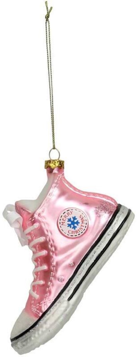 Kersten BV – Kerstbal Sneaker High Top Roze – Glazen Ornament – 12,7 cm