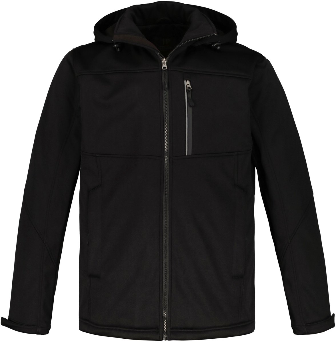 JP 1880 - Heren - Softshell jas wind- waterafstotend - Zwart - Maat 7XL