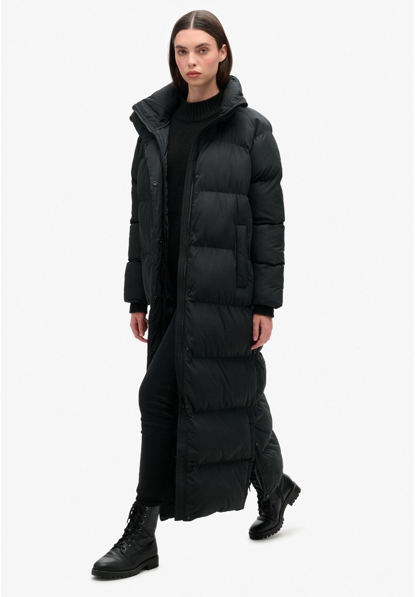 Superdry Maxi lange pufferjas Dames Gewatteerde jassen Zwart