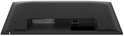 Achterkant van de monitor met poorten: HDMI, USB-C, USB-A, stroomaansluiting.