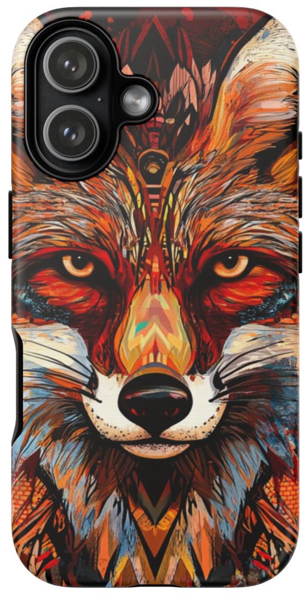 Abstracte Kleurrijke Vossenhoofd – Telefoonhoesje Geschikt voor iPhone 17