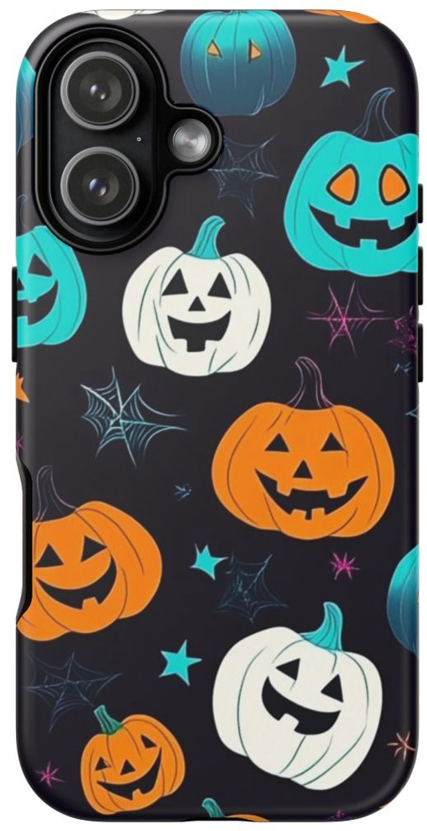 Vrolijk Halloween Pompoenenpatroon – Telefoonhoesje Geschikt voor iPhone 17