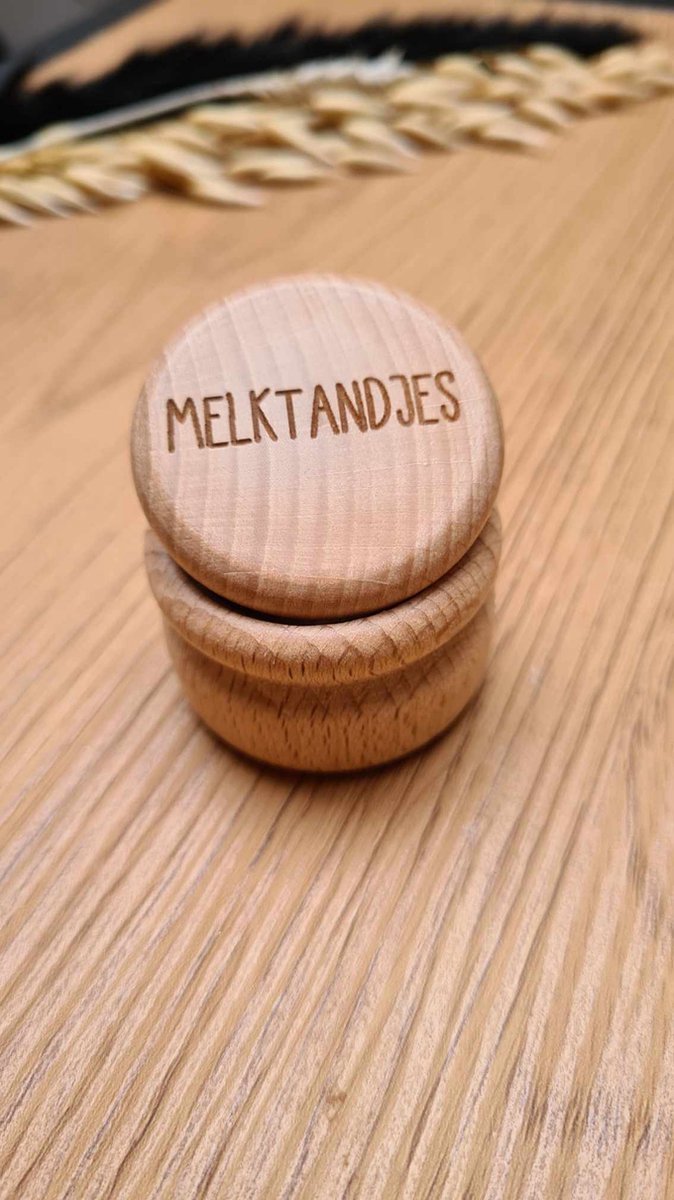 Image of 1x Bewaardoosje | melktandjes | tandendoosje | opdruk: gegraveerd | bewaarpotje | tandenpotje | Strak Lettertype