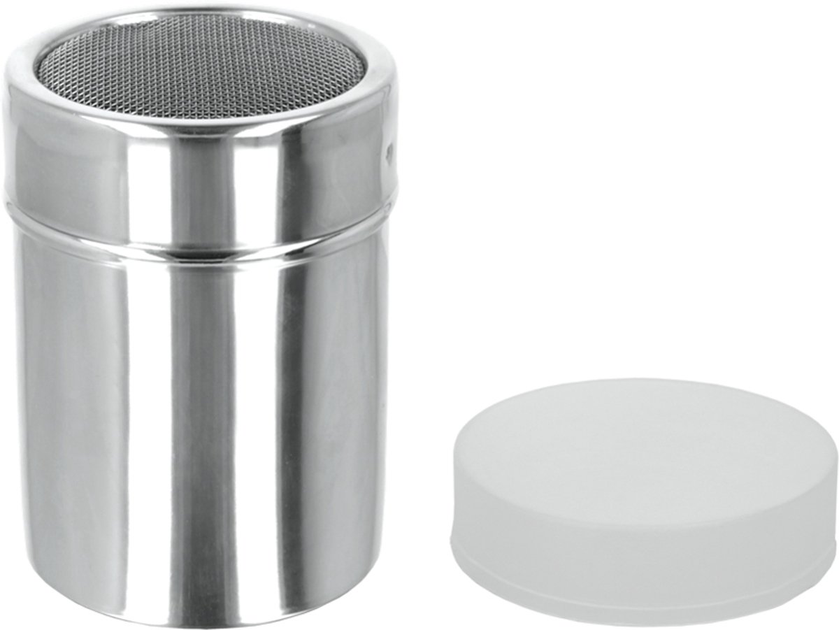 Metaltex poedersuiker strooier RVS zilver 300ml