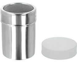 Metaltex poedersuiker strooier RVS zilver 300ml