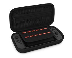 George Napoli Case geschikt voor Nintendo Switch 2 - Met opbergvak voor 12 games - Hoes geschikt voor Nintendo Switch 2 - Accessoires geschikt voor Nintendo Switch 2 - Zwart Stof