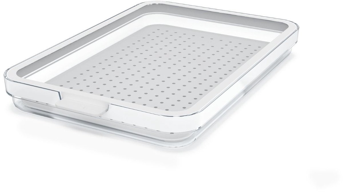 Rotho CAUMA Koelkastorganizer 18.4x27x3.1 cm 1.3L Wit/Tranparant