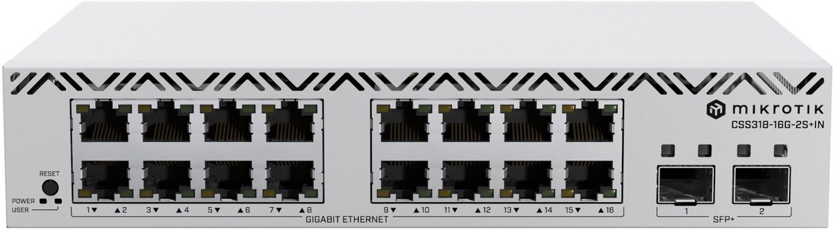 MikroTik CSS318-16G-2S+IN Managed Gigabit Netwerkswitch