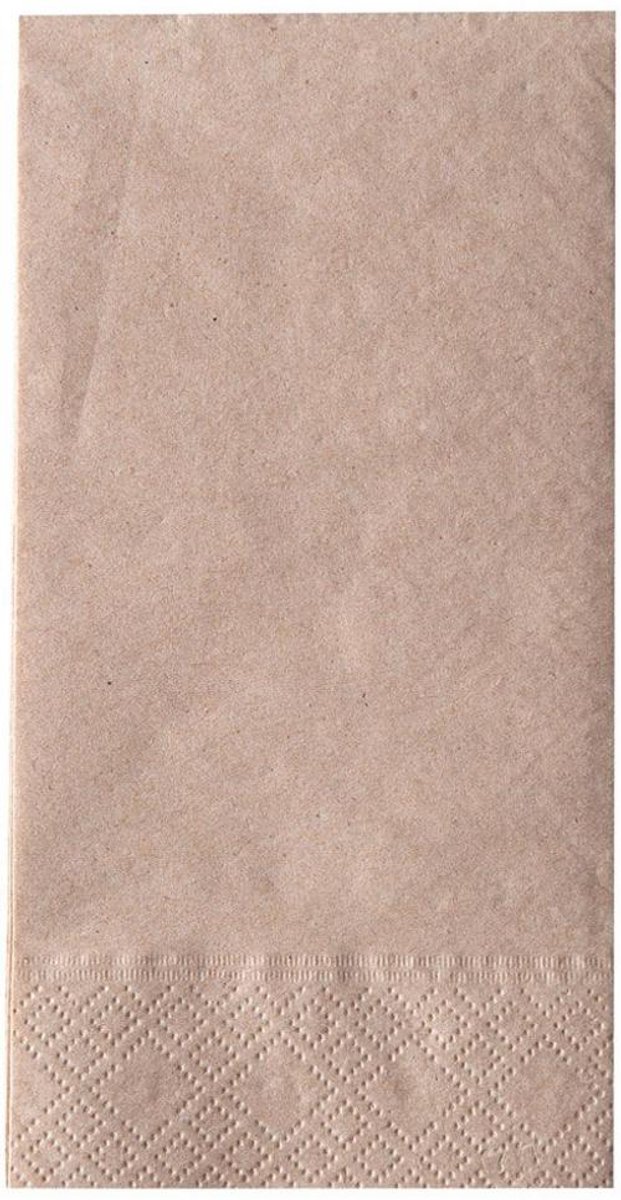 NATURE bistroservetten naturel bruin 33x33cm 2-laags