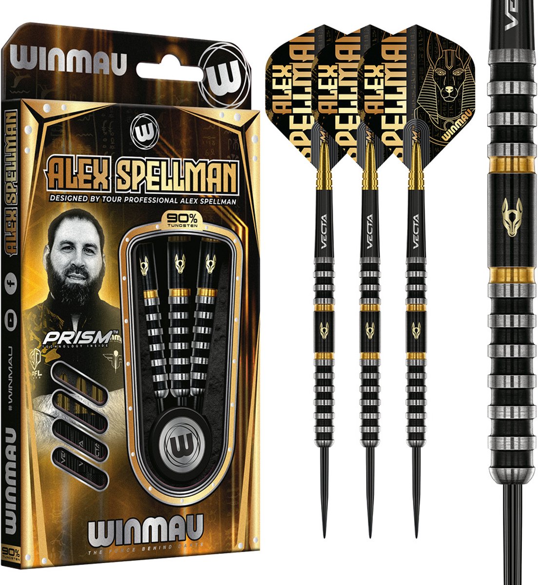 Winmau Alex Spellman 90% - Dartpijlen 22 Gram