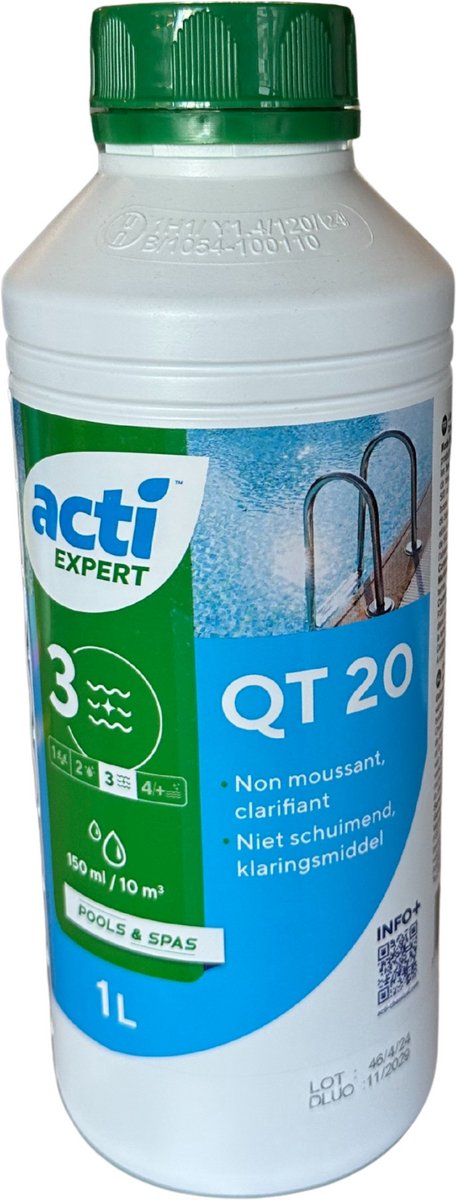 Acti Algenbestrijding 1L - QT20 - Anti Alg Zwembad - Algen Zwembad - Anti Groen Zwembad - Algenbestrijding - Algen Zwembad - Anti Groen Zwembad