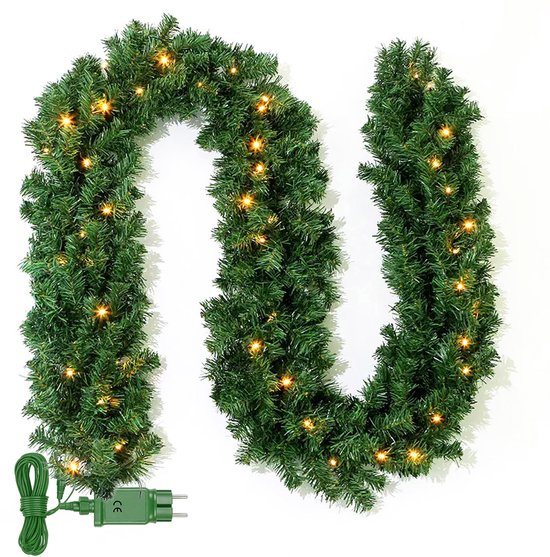 Guirlande lumineuse Nordlandia - Minuteur - Décorations de Noël - 270 cm - Guirlande de Noël - Décoration de Noël - 35 LED - Prise