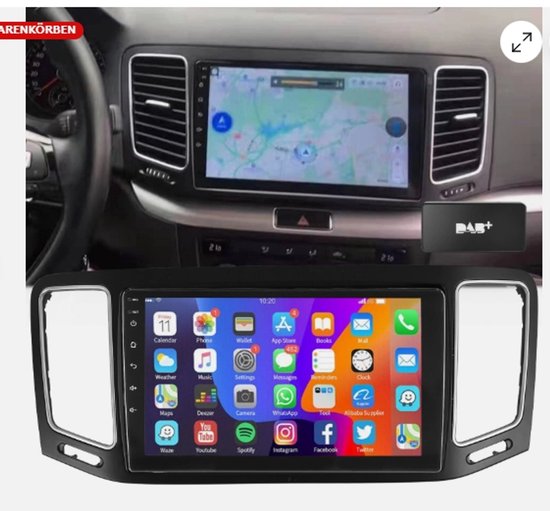 Autoradio - 4 GB RAM + 64 GB opslagruimte 9-inch display Android 14 Compatibel met Octavia-modellen van 2010-2022 - Ondersteunt CarPlay/Android Auto Voorzien van GPS-navigatie/Bluetooth/wifi/AM/FM + AHD-achteruitrijcamera