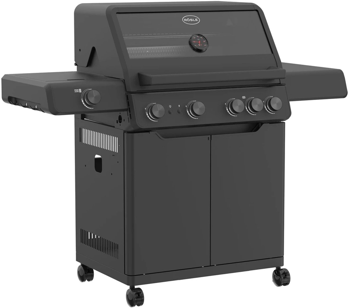 Rösle Barbecue Allflame Hero 4 gasbarbecue 138x62cm H118cm 4 branders zwart