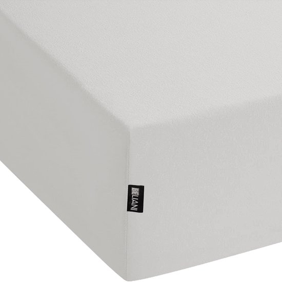 JANBU - Laken - Gris clair - 180 x 200 cm - Katoen