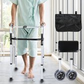 Looprek Lichtgewicht en Inklapbaar - Rollator met Comfortabele Zitting - Hoogte Verstelbaar Looprek voor Senioren