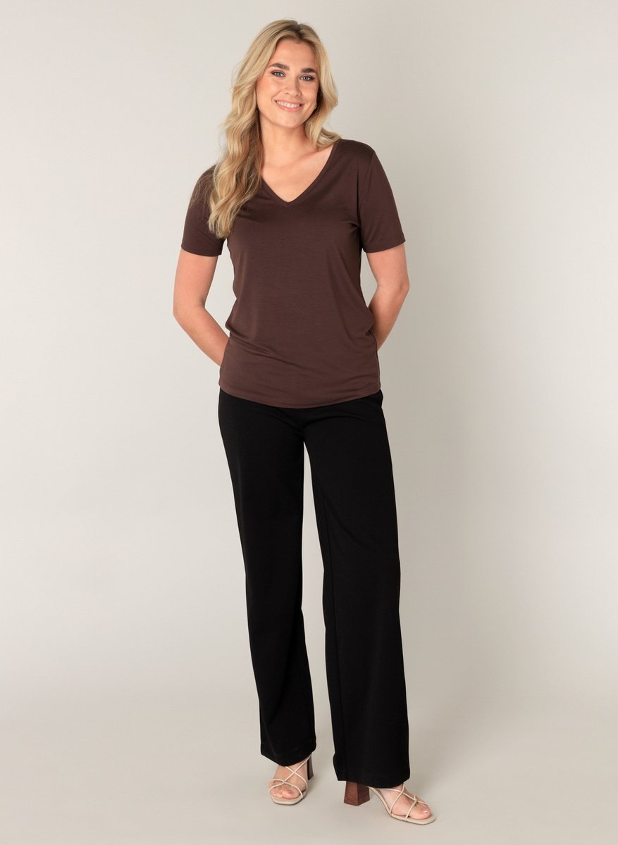 BASE LEVEL Yanic Jersey Shirt - Brown - maat 36