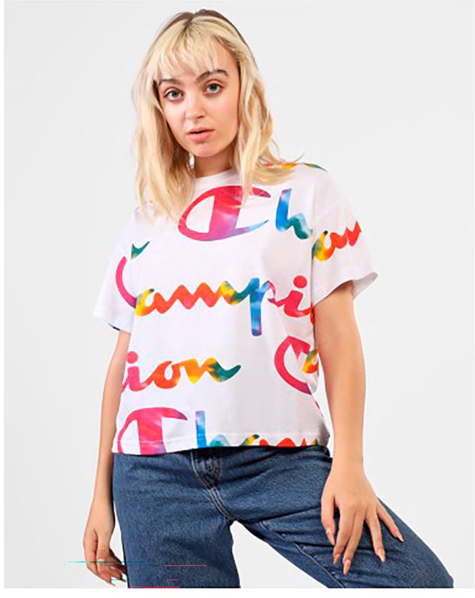 Champion 114994 T-shirt Met Korte Mouwen M Vrouw Multicolor