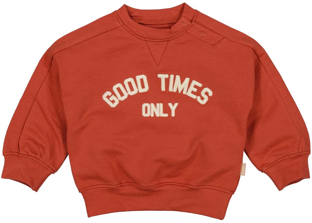 B.E.S.S. - Sweater Good Times - Donker oranje - maat 62