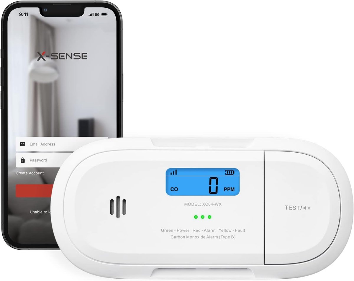 Slimme Wi-Fi Koolmonoxidemelder met Realtime Pushmeldingen
