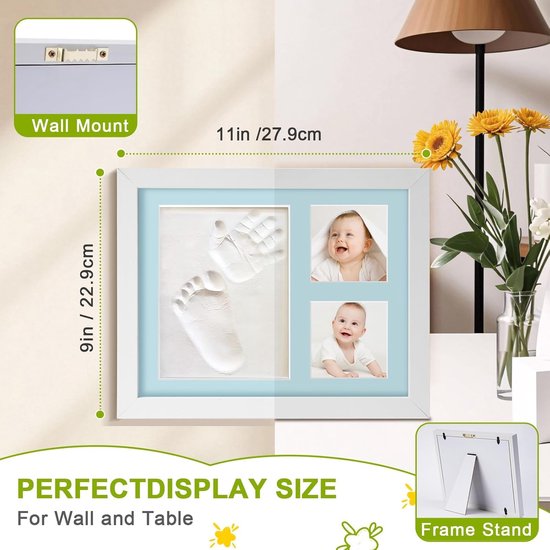 BOTC Baby handafdruk - Baby voetafdruk - 23*28cm - Baby Art - Kraamcadeau - Pootafdruk Hond & Kat van Merkloos — afbeelding 5