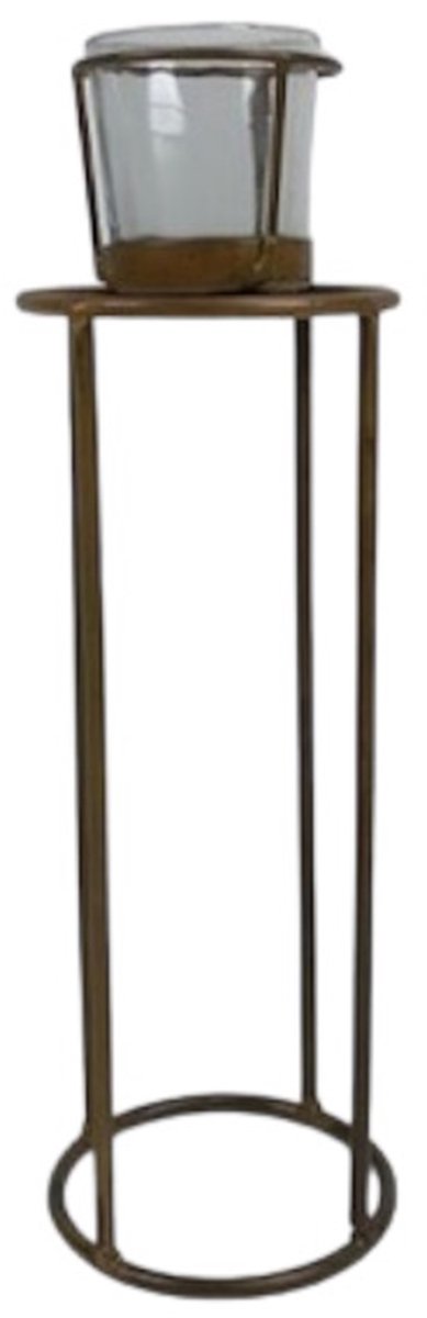 T. light holder 10 x 10 x 25 glass