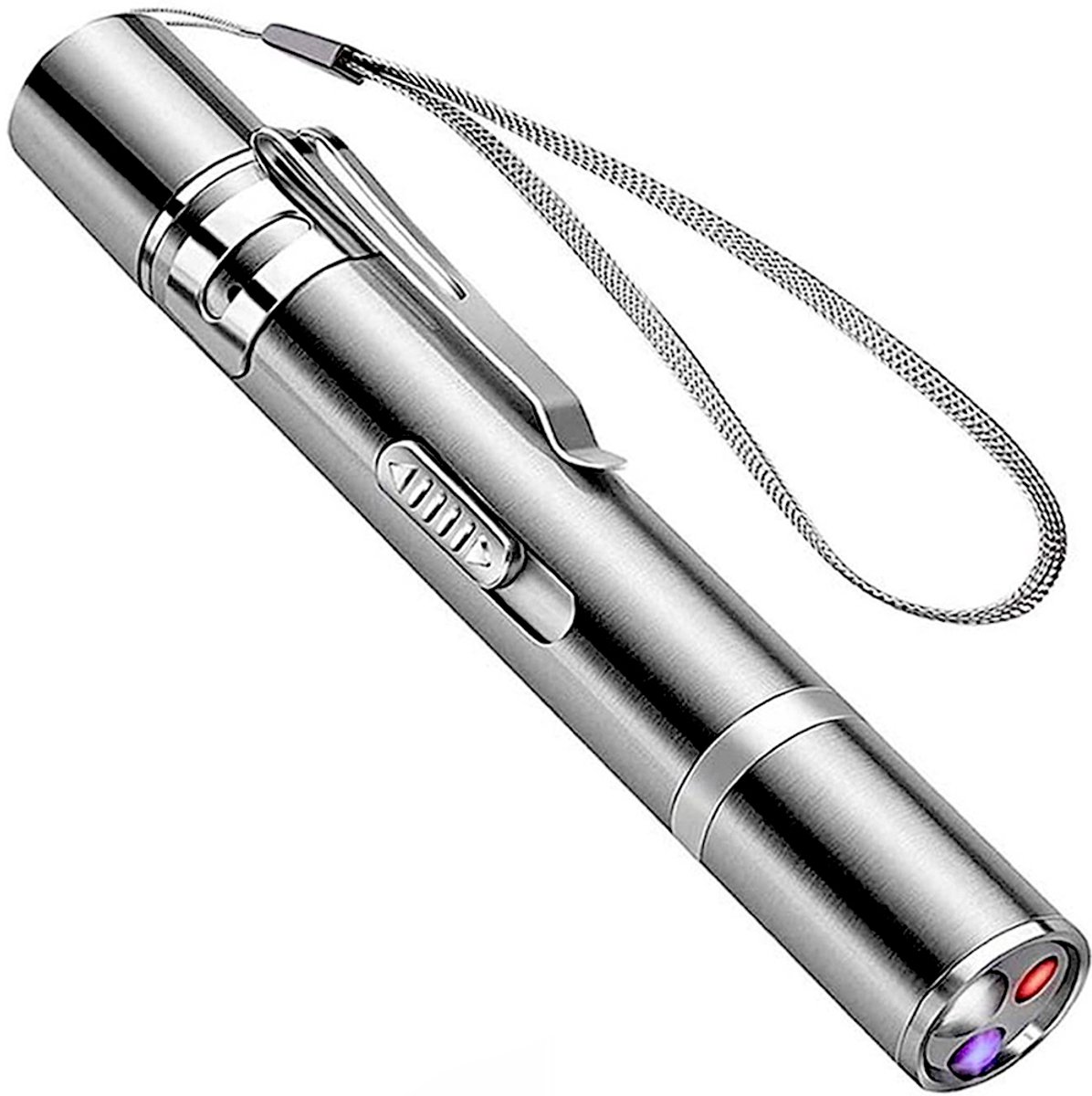 Jonyx - Laserlampje - UV-licht - Laserpen - Laserlicht - Kattenlampje - Kattenspeeltje - USB oplaadbaar - Zilver