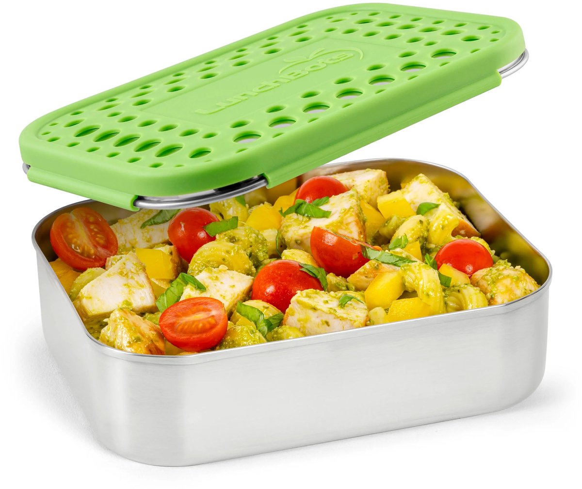LunchBots - Medium Uno - RVS Broodtrommel - Groen