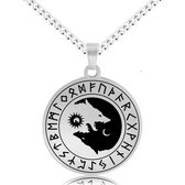 VASSAGO Rvs Hollow Out Ontwerp Wolf Hoofd Hanger Ketting Wild Animal Charm Zilveren Ketting Kettingen voor Mannen Vrouwen Tieners, Metaal