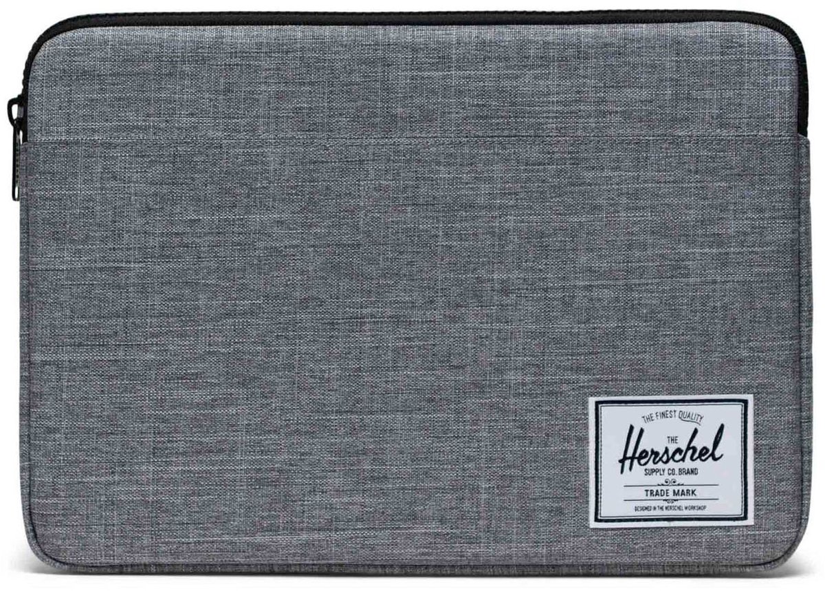 Herschel laptop hoes met laptopvak Anchor 14 Inch Sleeve Raven Crosshatch grijs