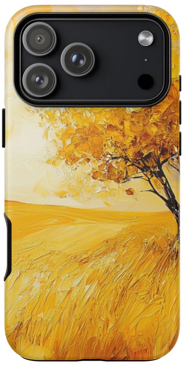 Gouden Herfstboom Landschap – Telefoonhoesje Geschikt voor iPhone 17 Pro Max