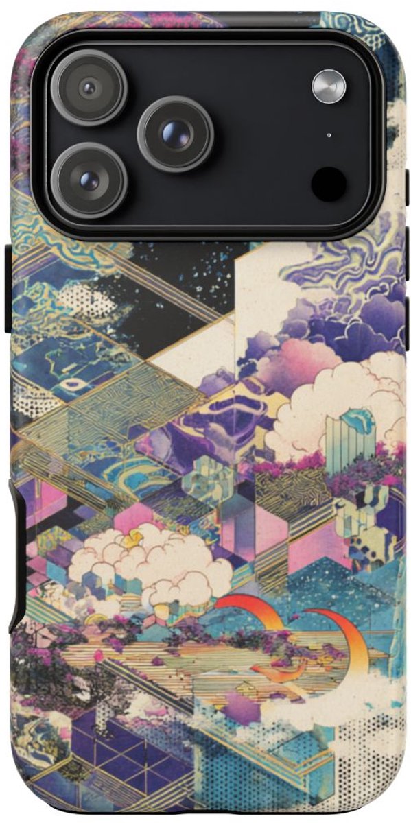 Abstracte Geometrische Natuurtaferelen – Telefoonhoesje Geschikt voor iPhone 17 Pro Max