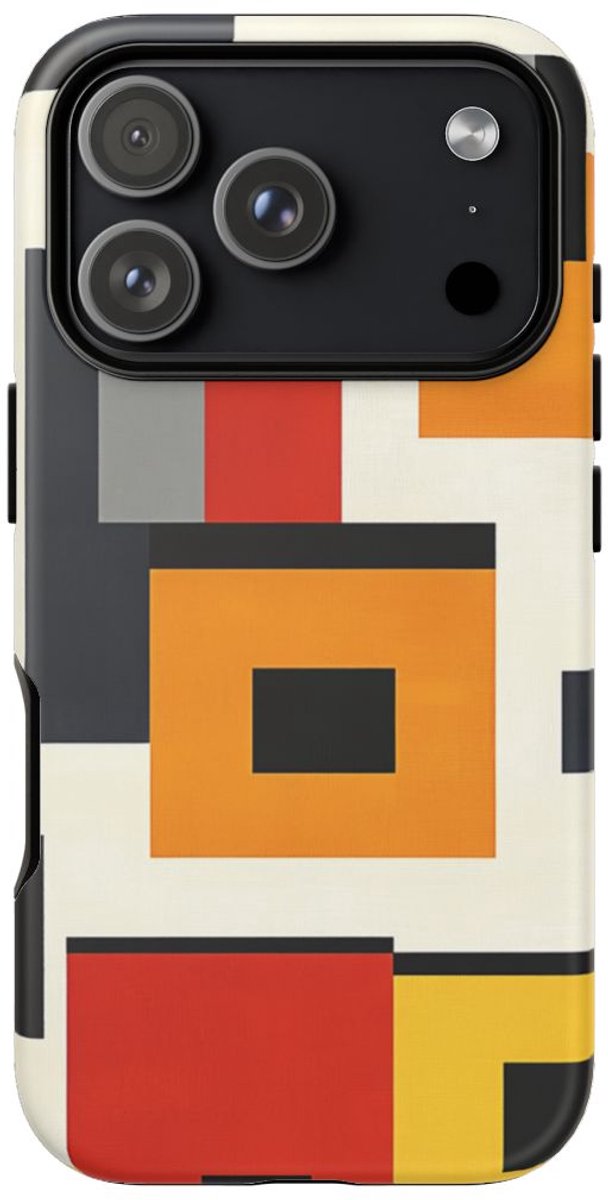 Geometrisch Abstracte Kleurenblokken – Telefoonhoesje Geschikt voor iPhone 17 Pro