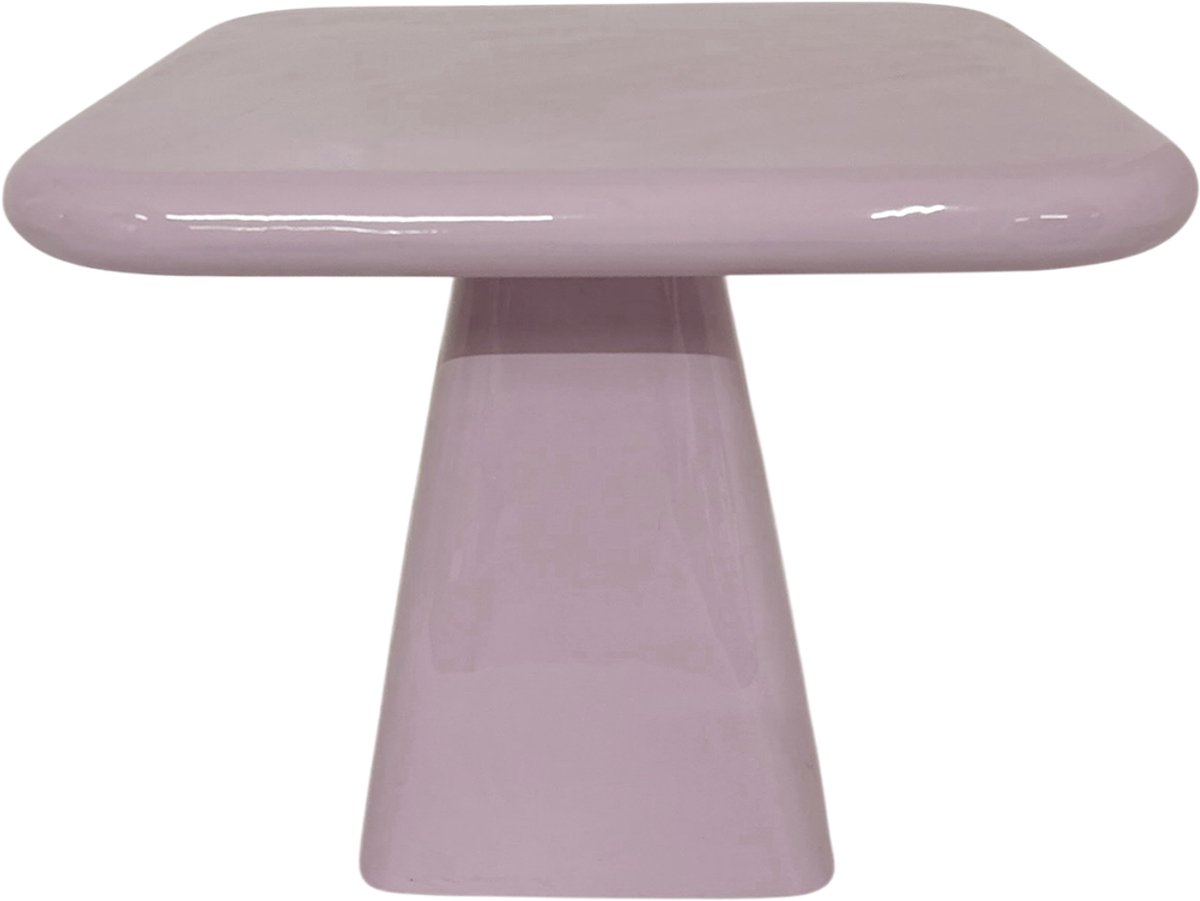 by Mooss - Enamel - Salontafel - Lila - Licht Paars - Light Purple - Large - 46.00 x 46.00 x 45.00 cm - Hoogglans - Metaal