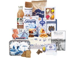 Kerstpakket - Geschenkpakket - Holland Pakket 1 - Pakket met diverse Hollandse lekkernijen en cadeautjes