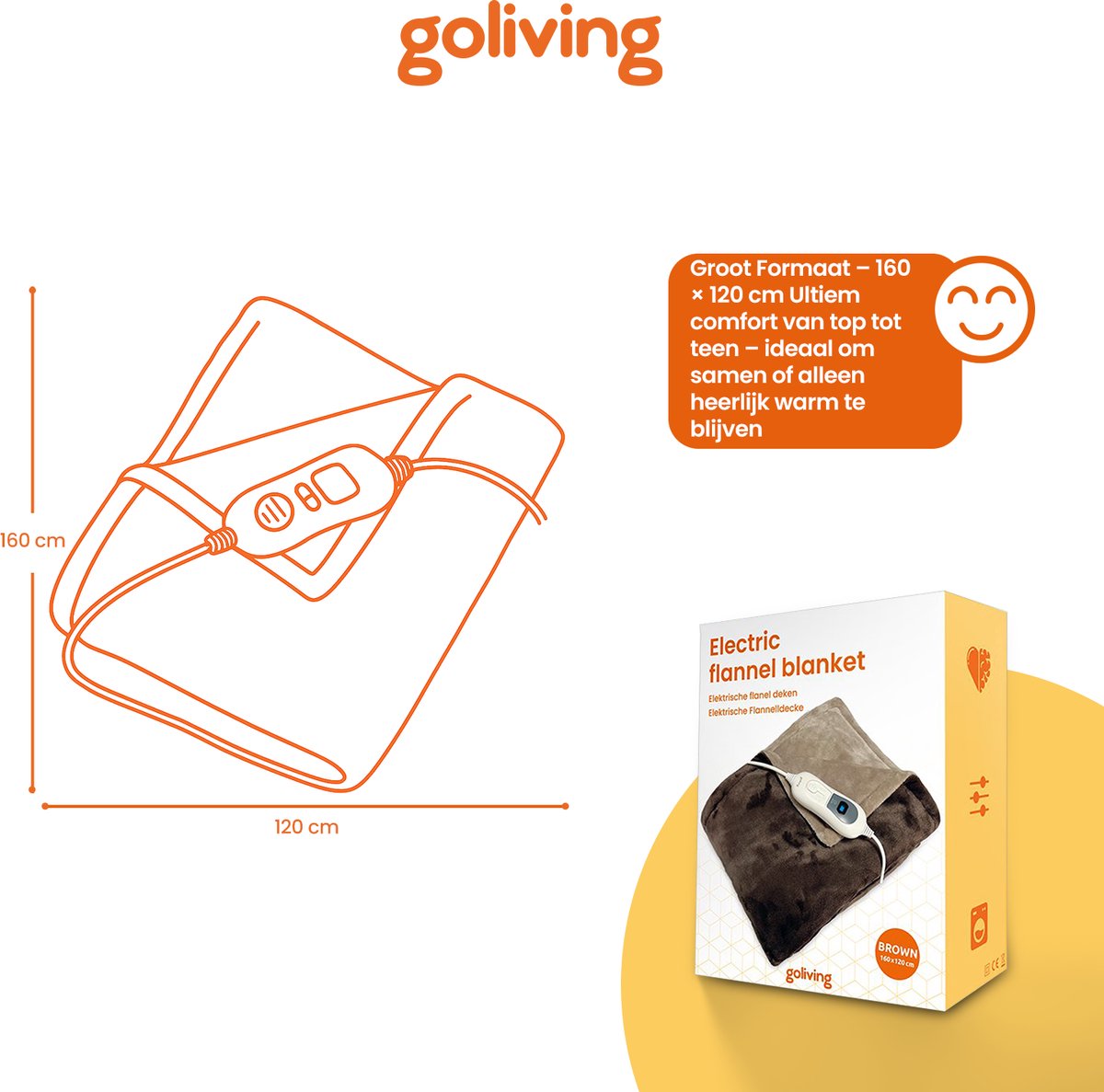 Goliving Elektrische Deken - 160x120cm thumbnail 6