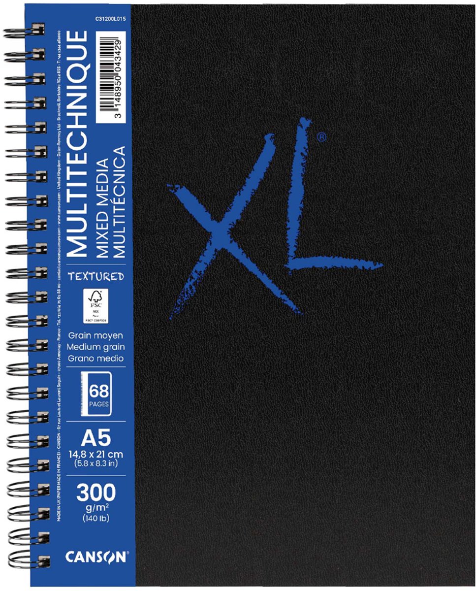 CANSON schetsboek XL mixed media getextureerd A4