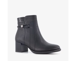 Softline dames enkellaarsjes met H leest zwart - Maat 40 - Uitneembare zool