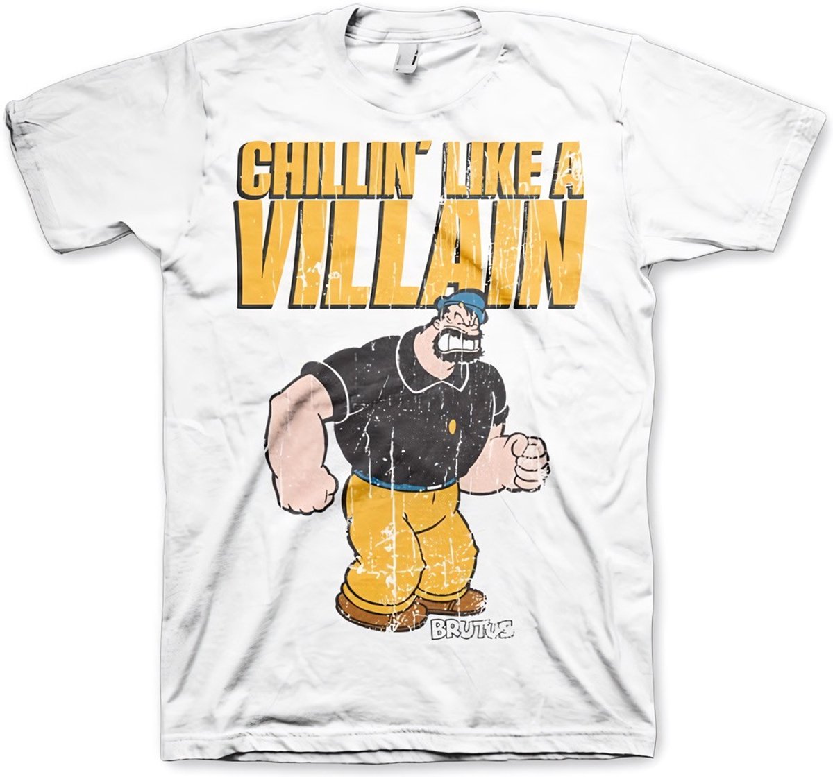 Popeye Chillin'Like A Villain T-shirt White
