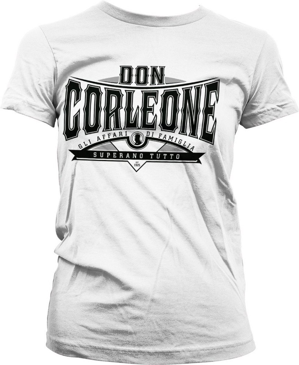 The Godfather Don Corleone Superano Tutto Girly Tee Damen T-Shirt White-XL