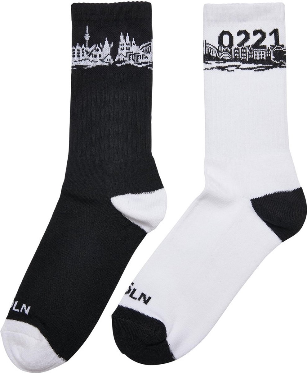 Mister Tee Major City 0221 Köln 2-Pack Sokken 35/38 Zwart