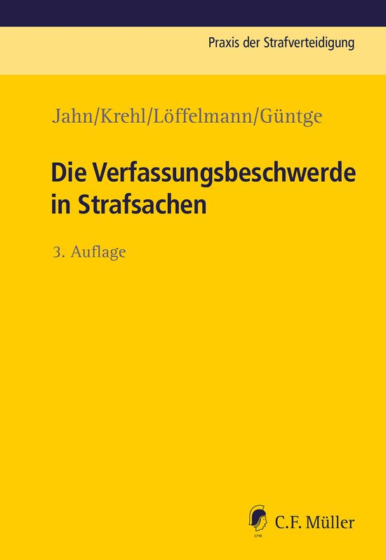 Die Verfassungsbeschwerde in Strafsachen - cover