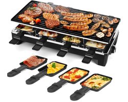 IBETTERTEC - Tafelgrill Elektrische Grill - Barbecue Elektrische Grill - Rookvrije Grill 40 x 20 cm grilloppervlak - instelbare thermostaat - met 8 kleine bakvormen