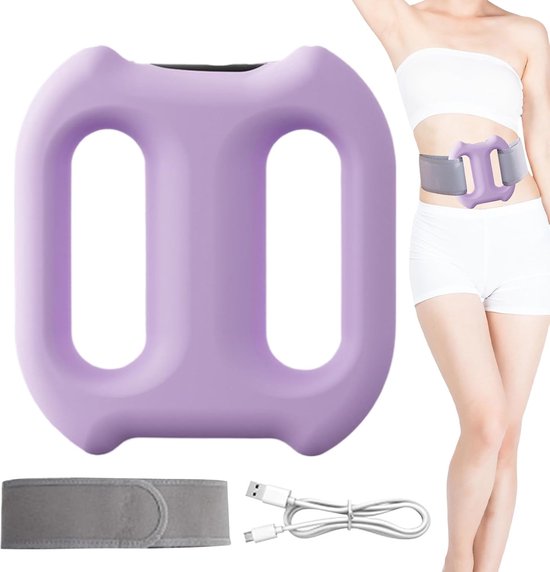 Fascia-massager - Multifunctionele fascia-ring voor het hele lichaam - Fascia-ring voor het hele lichaam - Diepe weefselfascia-ring met 5 snelheden - Draadloze massageroller met riem - Voor spierontspanning in de benen - Fascia-massagering - Paars