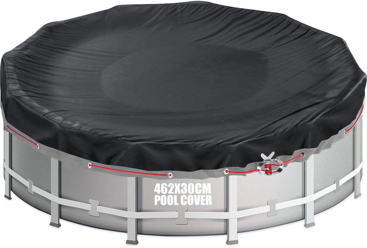 Stunq® Rond Zwembadzeil voor Bescherming van Zwembaden van 428-460 cm Diameter Stunq® Rond Zwembadzeil voor Bescherming van Zwembaden van 428-460 cm Diameter