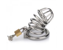 Birdy metalen kuisheidskooi 8 x 3,5 cm - Cockring Maat 45 MM - Metalen Penis Kooi - Metalen Chastity